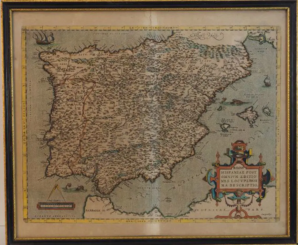 ORTELIUS, Abraham (1527-1598) - HISPANIA, 1570 (Map of Spain) Image 1++