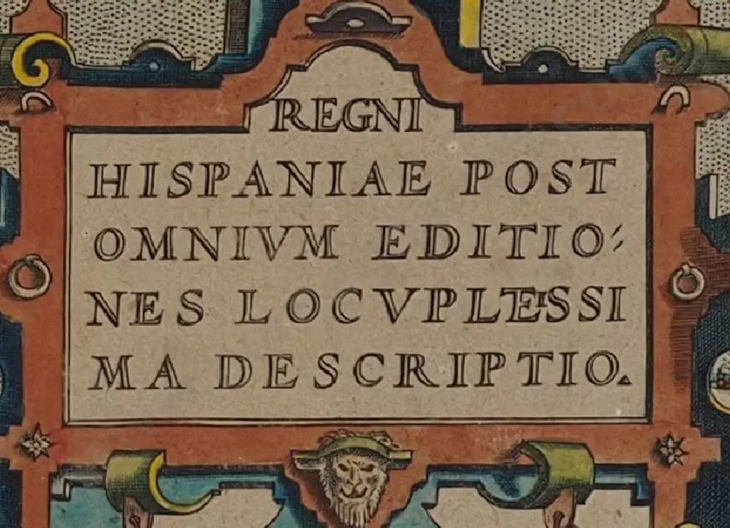 ORTELIUS, Abraham (1527-1598) - HISPANIA, 1570 (Map of Spain) Image 1++