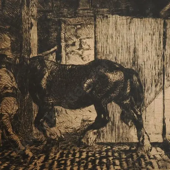 BLAMPIED, Edmund (1886-1966) - Returning to Stables