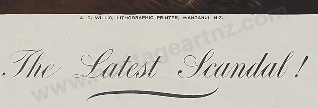 SHERRIFF, George (1846-1930) - The Latest Scandal - Maoris by Whare Image 1++