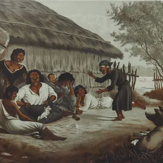 SHERRIFF, George (1846-1930) - The Latest Scandal - Maoris by Whare