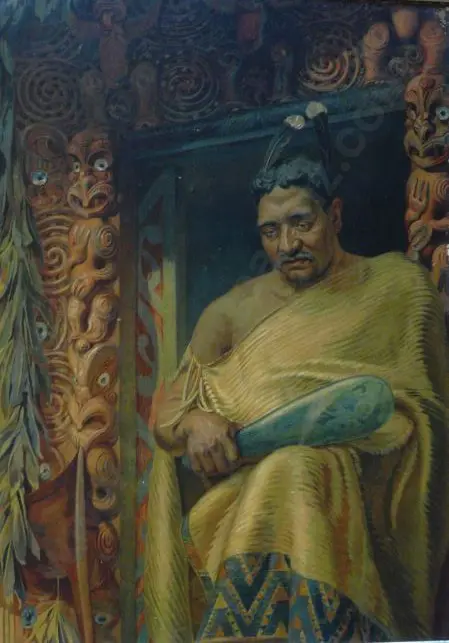 DITTMER, Wilhelm (1866-1909) - Mana- Portrait of Maori Chief Te Heuheu, 1905 Image 1++