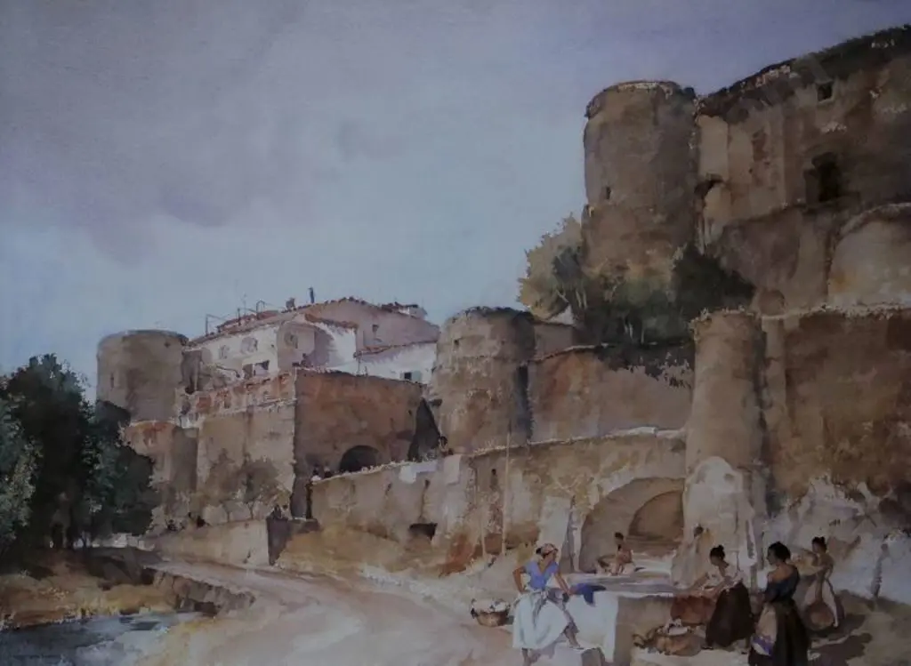 FLINT, Sir William Russell R.A. (1880-1969) - Gossipers at le Castellet Image 1++