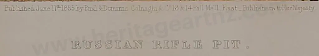 SIMPSON, William (1823-1899) - Russian Rifle Pit, Crimean War Image 1++