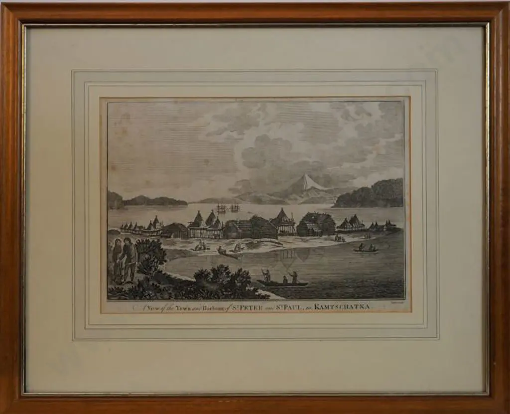 HOGG, Alexander (1778-1824) - A View of the Harbour & Town At Kamtschatka Image 1++