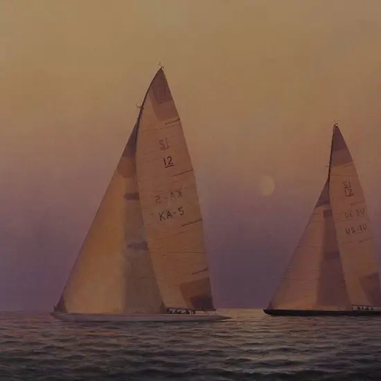 THOMPSON, Timothy (1951-) - 1980' Freedom' (New York Yacht Club) Defeats 'Australia' (Royal Perth Yacht Club)