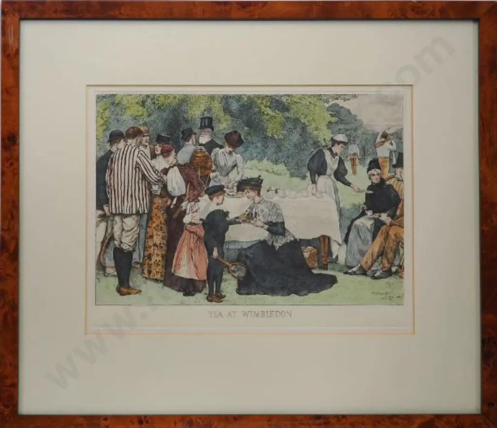 BRENTNALL, E.J. (1846-1902) - Tea at Wimbledon 1891 Image 1++
