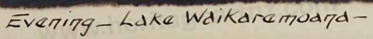 CHANCE, George (1885-1963) - Evening, Lake Waikaremoana Image 1++