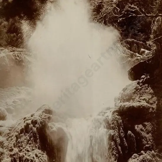 MARTIN, Josiah (1843-1916) - Twin Geysers, Wairakei, c.1880