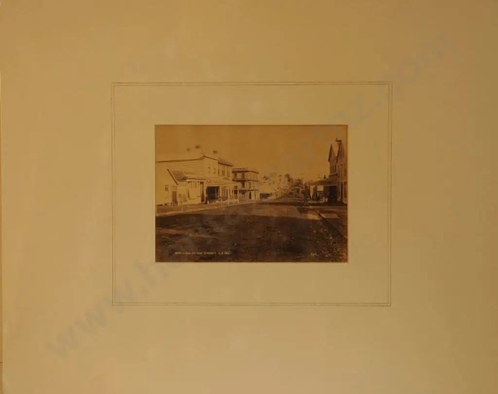 COXHEAD, Frank Arnold (1851-1908) - F.A.C. - Devon Street, New Plymouth, Looking South, c. 1880s Image 1++