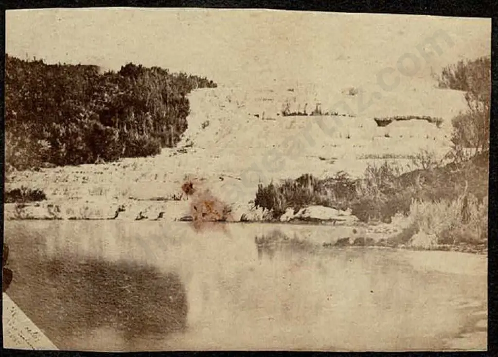 UNKNOWN - White Terraces - Very early Photograph, c.1857 Image 1++