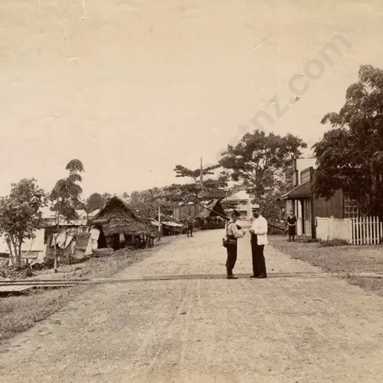 DAVIS, John (1833-1891) - Seaside Village in Samoa c. 1890