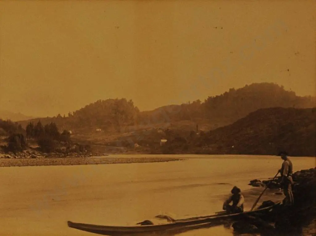 Attrib BURTON Bros - Dunedin (1870s-1890s)) - Pipiriki, Wanganui River, c.1880 Image 1++