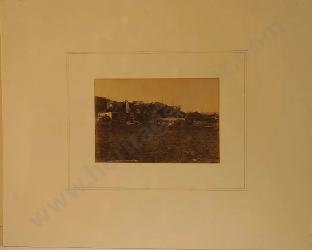 COXHEAD, Frank Arnold (1851-1908) - F.A.C. - Ruins of McRae's Hotel, Wairoa after Eruption (Tarawera) 1886 Image 1++