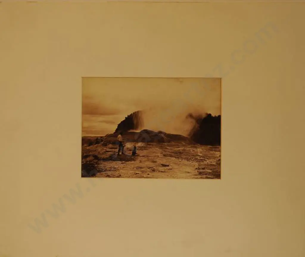 MARTIN, Josiah (1843-1916) - attrib. - Geyser, Whakarewarewa, c. 1895 Image 1++