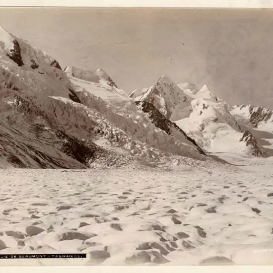 BURTON BROS - Dunedin (1870s-1890s) - Mt Elle de Beaumont, Tasman Glacier, c.1880