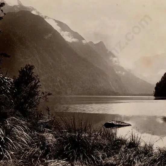 BURTON BROS - Dunedin (1870s-1890s) - Lake Ada, Milford Sound (Late 19th Century)