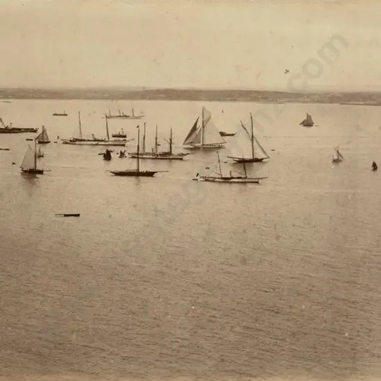 UNKNOWN - Yachts & small Boats on Auckland Harbour - Late 19th Century