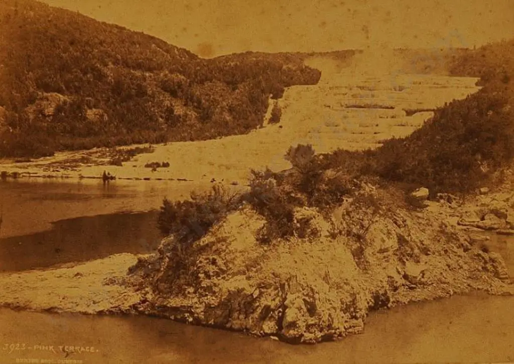 BURTON BROS - Dunedin (1870s-1890s) - Pink Terraces, c. 1880 Image 1++