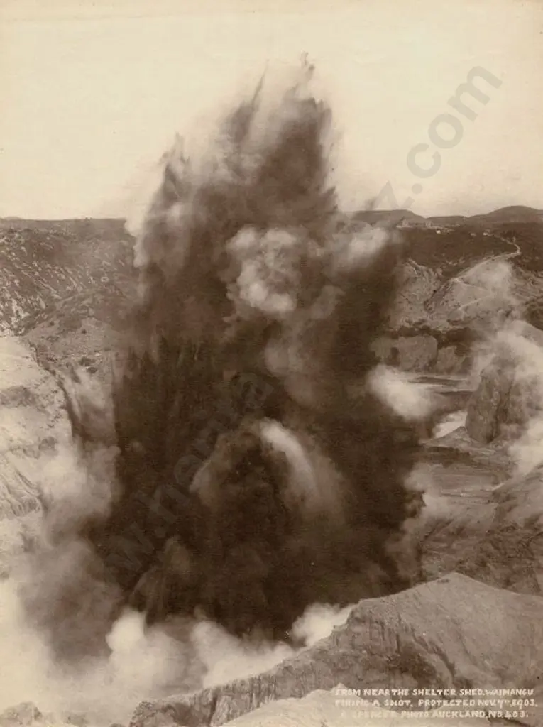 SPENCER, Charles (1854-1933) - From Near the Shelter Shed, Waimangu - Nov 7, 1903 Image 1++