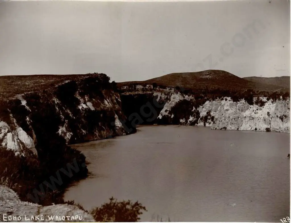 UNKNOWN - Echo Lake, Waiotapu, c. 1880 Image 1++