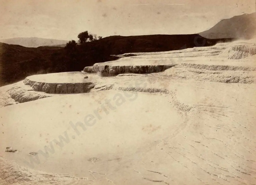 COXHEAD, Frank Arnold (1851-1908) - F.A.C. - White Terraces, Rotomahana, c.1880s Image 1++