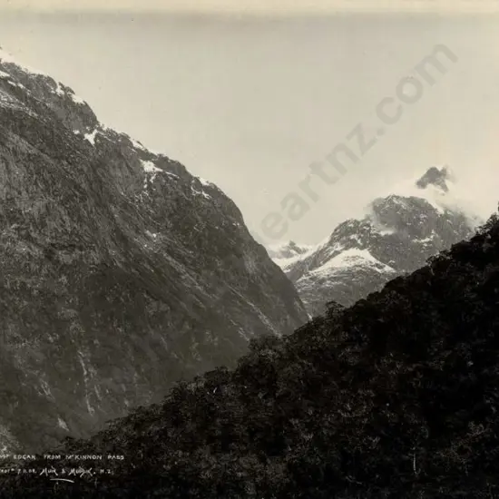 MUIR & MOODIE - Dunedin (1898-1916) - Mount Edgar from McKinnon Pass, 1908