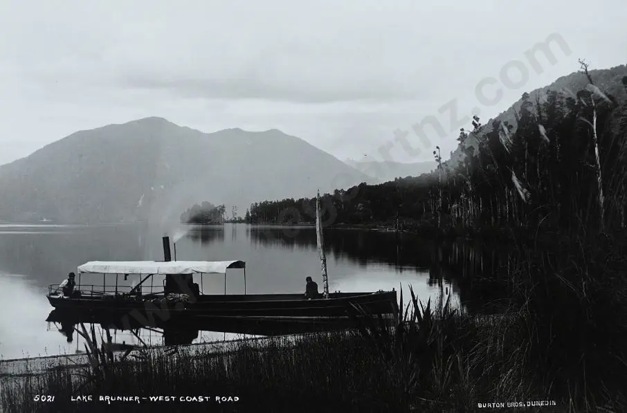 BURTON Brothers (c.1880-1885) - Lake Brunner - West Coast Road Image 1++