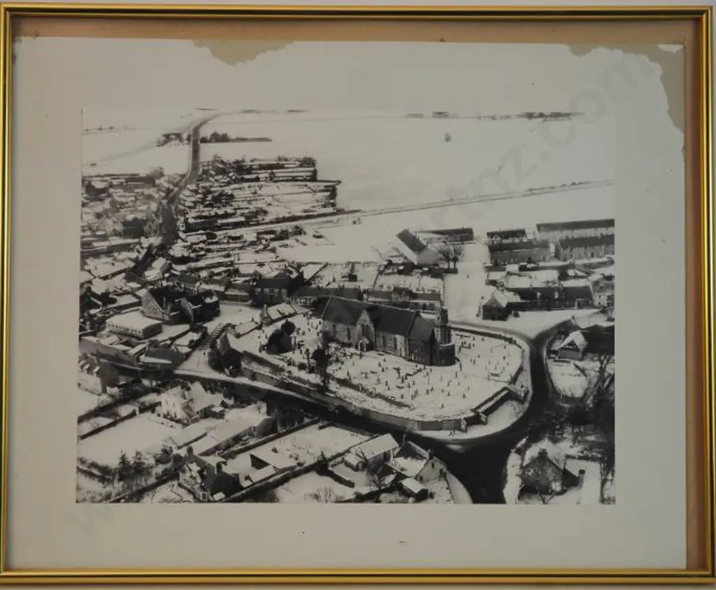 UNKNOWN photographer - English Church surrounded by Snow 1940s Image 1++