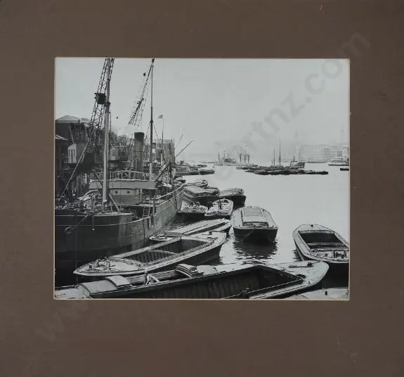 UNKNOWN Photographer (A50) - Thames Barges at London Wharf c.1910 Image 1++