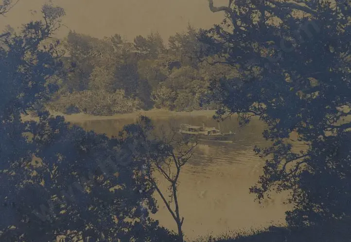 UNKNOWN - Riverboat on River - Late  19th Century Image 1++