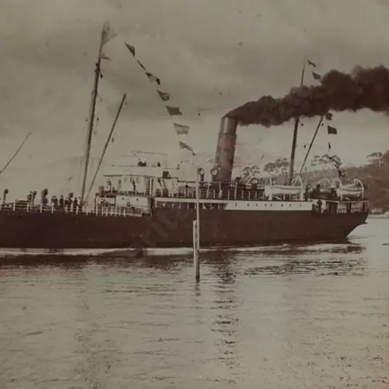 UNKNOWN photographer - Steamship in Harbour - Early 20th Cent.