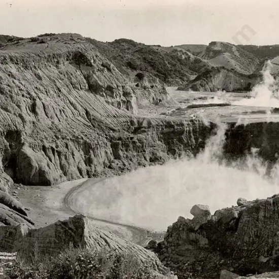NZ GOVT TOURIST DEPARTMENT (1903) - The Crater, Waimangu Geyer, 1903
