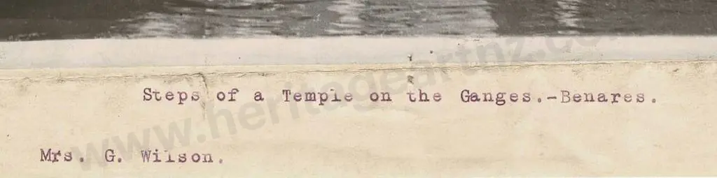 WILSON, Mrs G. - Steps of a Temple on the Ganges, Benares Image 1++