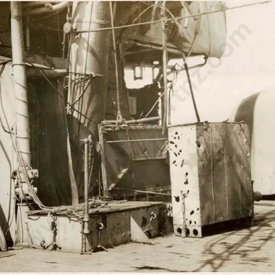 CENTRAL NEWS (UK) - Deck of British Warship, Great Sea Battle WW1