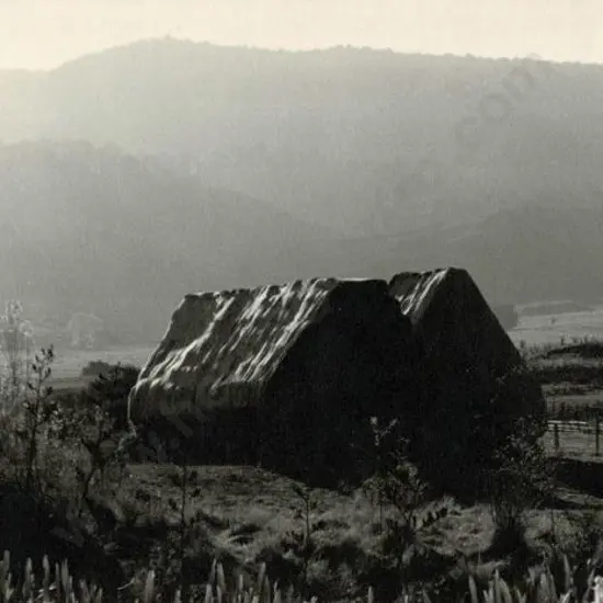 UNKNOWN - Stacks - Two Haybarns in Countryside