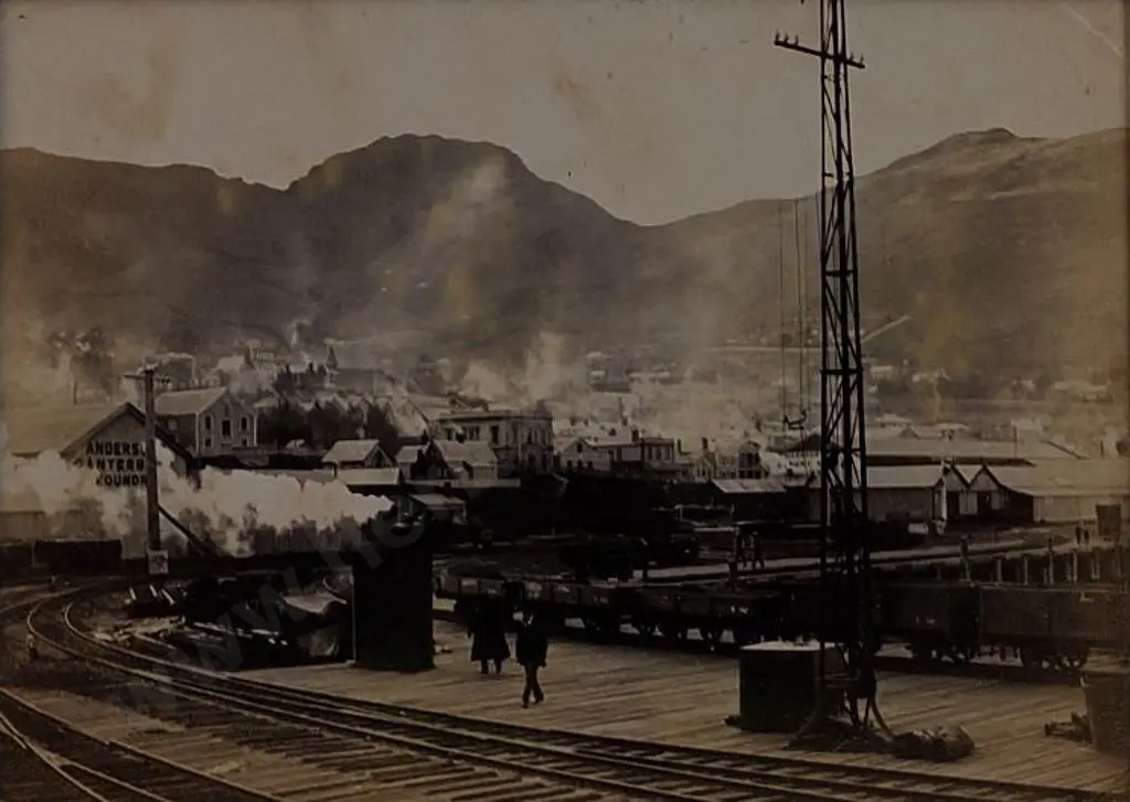 UNKNOWN Photographer - Railway Yards - Lyttleton c. 1900 Image 1++