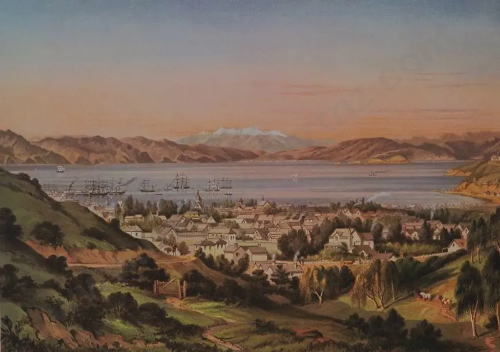 BARRAUD, Charles Decimus (1822-1897) - Wellington Harbour Image 1++