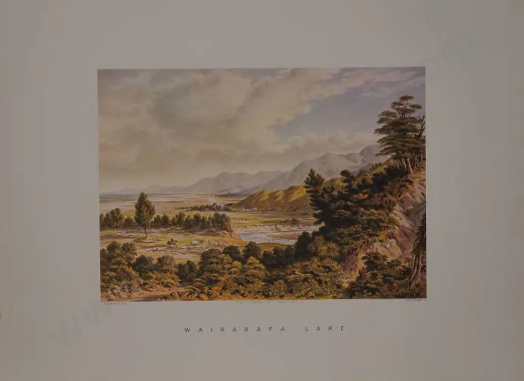 BARRAUD, Charles Decimus (1822-1897) - Wairarapa Lake Image 1++