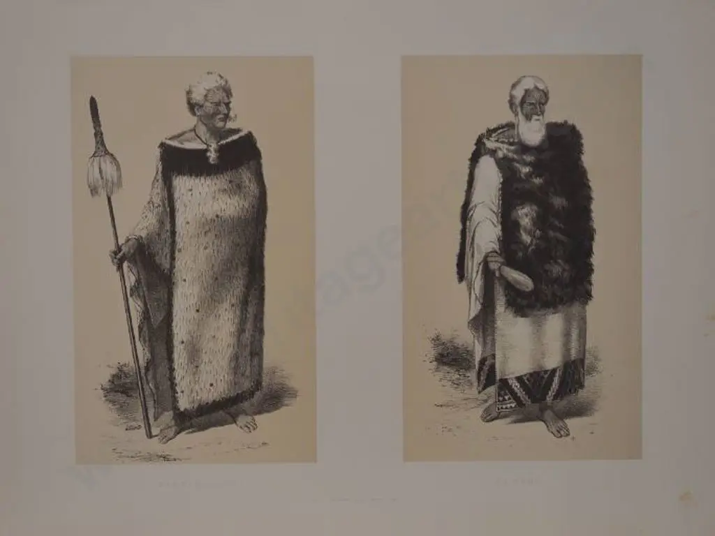 BARRAUD, Charles Decimus (1822-1897) - Rangihaieta and Te Puni - 2 Maori Chiefs Image 1++