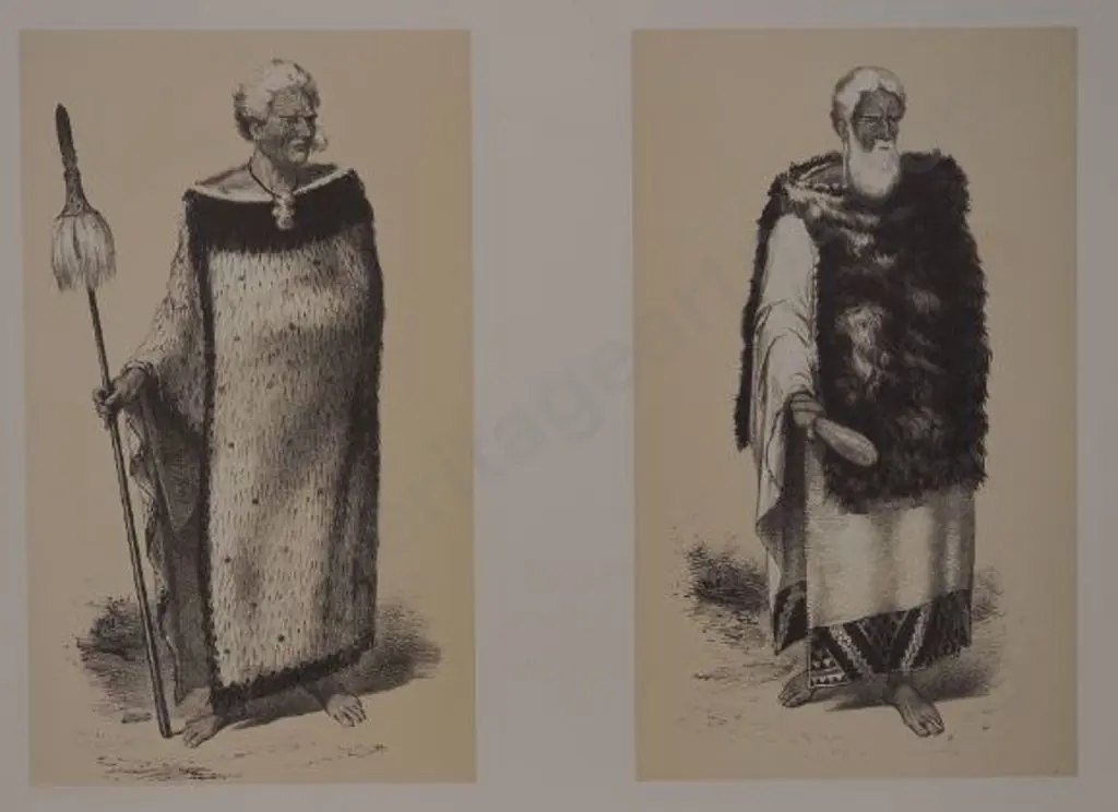 BARRAUD, Charles Decimus (1822-1897) - Rangihaieta and Te Puni - 2 Maori Chiefs Image 1++