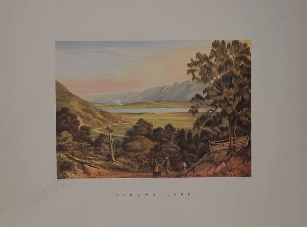 BARRAUD, Charles Decimus (1822-1897) - Pukawa Lake Image 1++