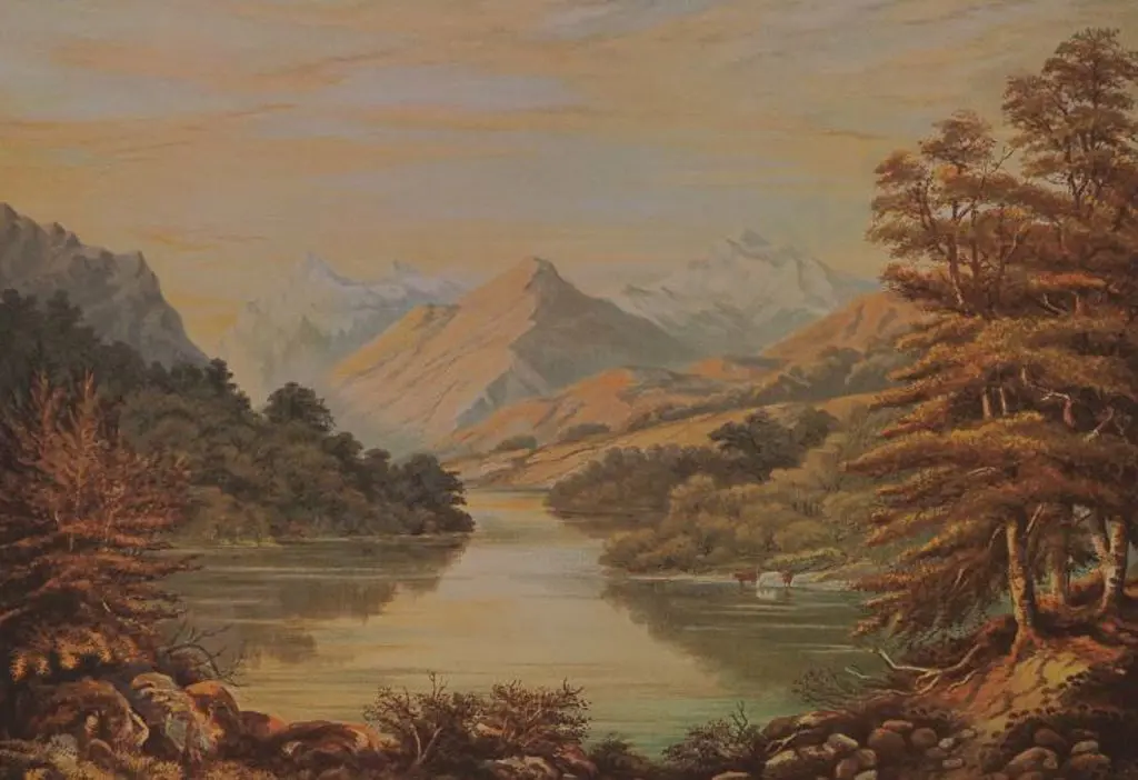 BARRAUD, Charles Decimus (1822-1897) - Lake Mavora (Otago) Image 1++