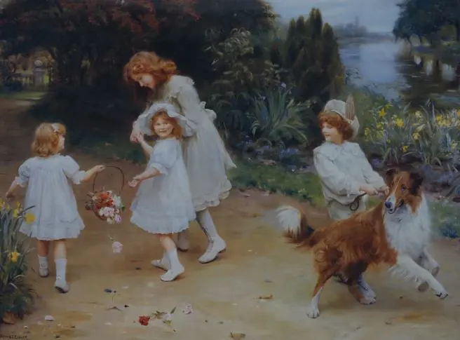 ELSLEY, Arthur John (1860-1952) - Love at First Sight Image 1++