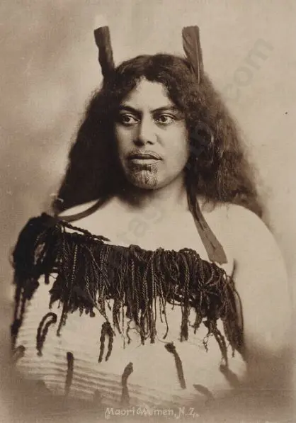 UNKNOWN - Maori Woman, c.1910 Image 1++