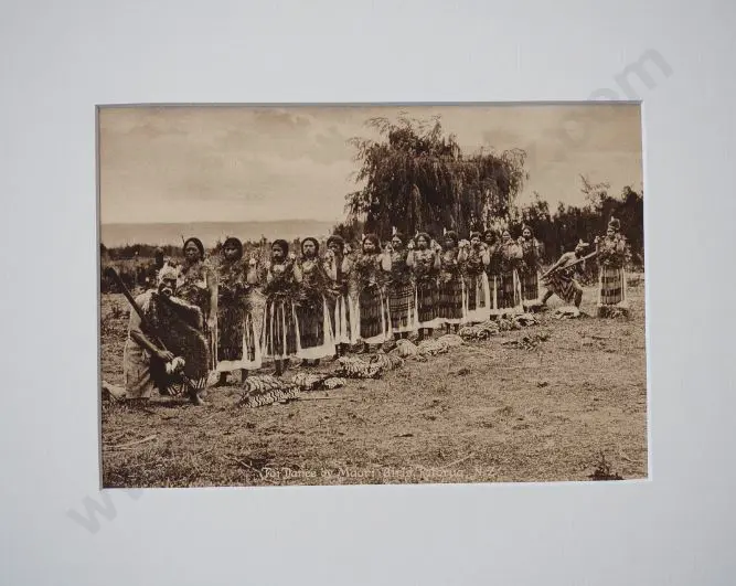 UNKNOWN - Poi Dance by Maori Girls, Rotorua, c.1910 Image 1++