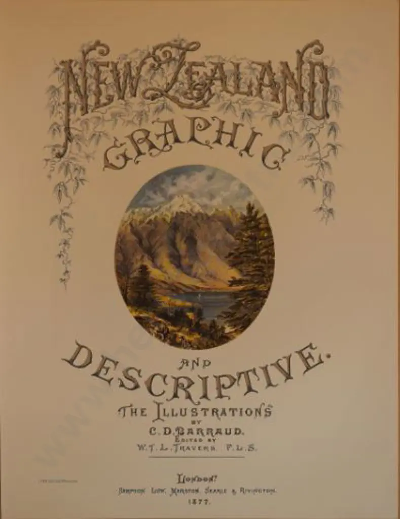 BARRAUD, Charles Decimus (1822-1897) - Title Page - New Zealand Graphic & Descriptive (1877) Image 1++