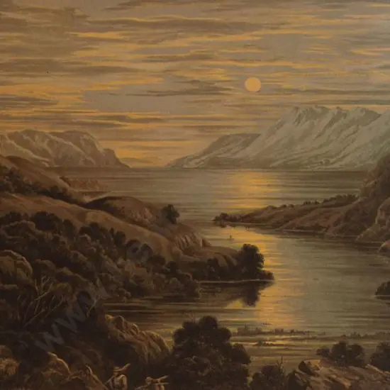 BARRAUD, Charles Decimus (1822-1897) - Tarawara Lake - New Zealand Graphic & Descriptive (1877)