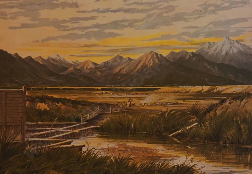 BARRAUD, Charles Decimus (1822-1897) - Mount Alford - New Zealand Graphic & Descriptive (1877) Image 1++