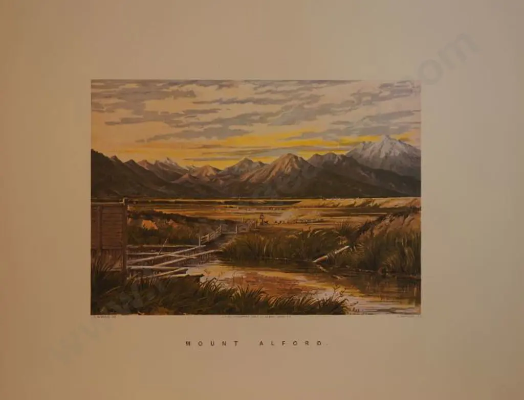 BARRAUD, Charles Decimus (1822-1897) - Mount Alford - New Zealand Graphic & Descriptive (1877) Image 1++